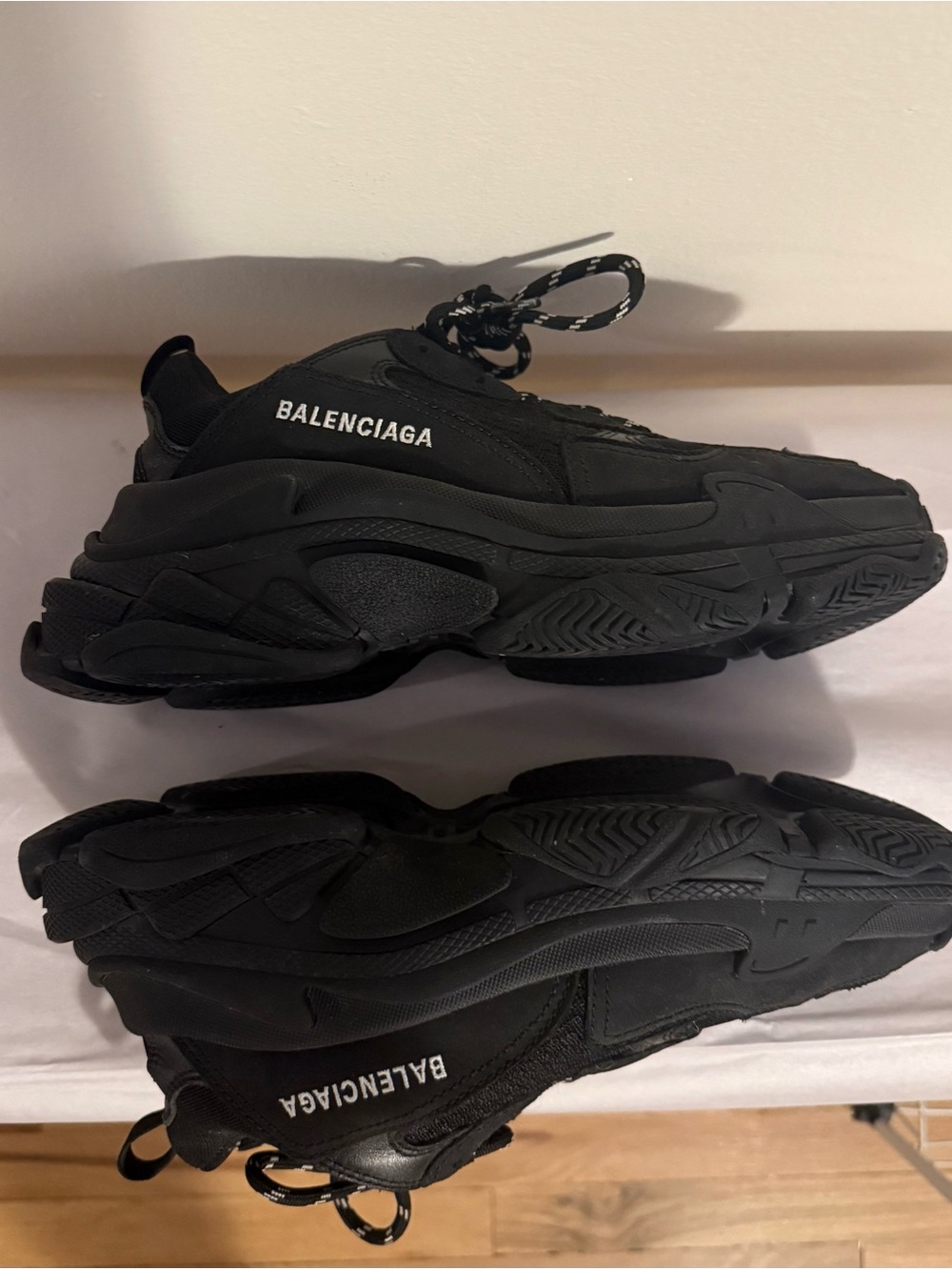Balenciaga Black Triple S Style Chunky Sneakers Size FR/EUR 39 $1,190 - Picture 3 of 13